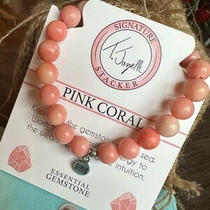T. Jazelle Pink Coral Stacker bracelet